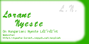 lorant nyeste business card